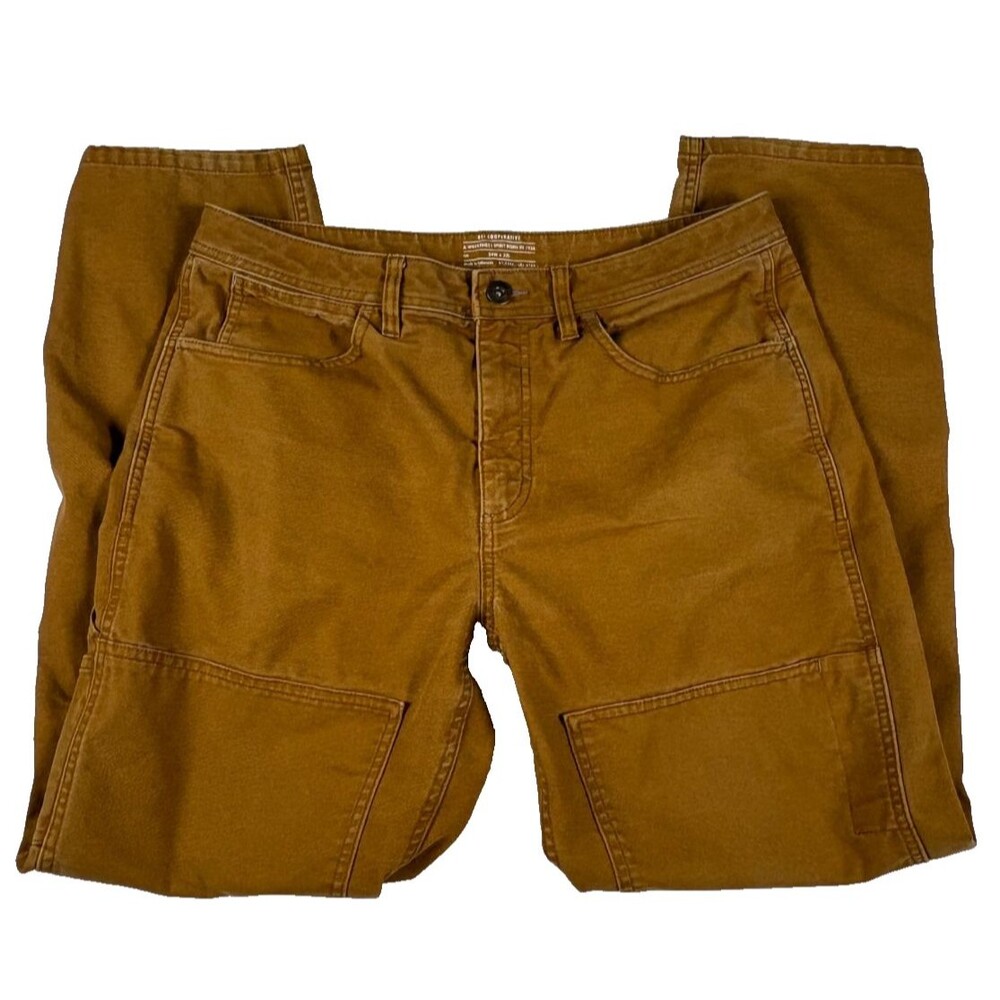 REI Co-op Trailsmith Double Knee Pants 34x32 Brown Canvas Utility Workwear - Picture 3 of 15